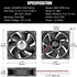 GDSTIME 80mm x 25mm 12V IP68 Waterproof Exhaust Fan, Small Brushless DC Cooling Computer Case Fan, 2 Pack