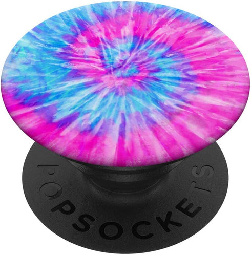 Bright Pink Turquoise Tie Dye Purple Swirl Hippie PopSockets PopGrip: Swappable Grip for Phones & Tablets