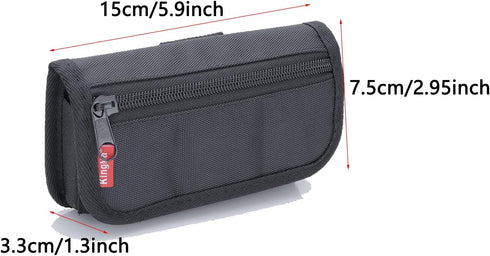 King Ma Small DSLR Camera Battery Bag Pouch Holder Case for AA Battery and LP-E6/LP-E17