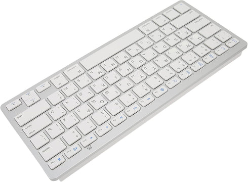 Multi-Device Slim Portable Bluetooth 3.0 Keyboard, 78 Keys Ultra Slim Keyboard for Windows/Android (Russian)