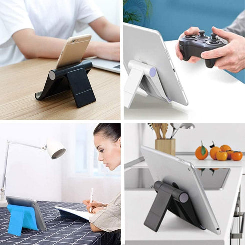 VOVIGGOL 16 15 14 13 12 11 Cell Phone Stand for Desk, Foldable Cell Phone Holder Mobile Stand Phone Dock, Adjustable