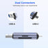 AUKOKIOULA 3.0 5Gbps 2-in-1 16/15, USB SD Card Reader, Type-C & USB-A Dual Slot Memory Card Reader, Simultaneous