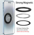 Magnetic Ring Holder for iPhone 14 13 12, Magnet Wall Mobile Phone Holder for Magsafe Case, Black