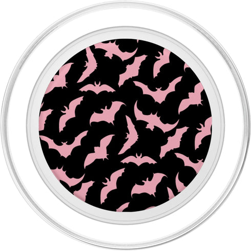 Retro Spooky Creepy Witch Bats PopSockets PopGrip for MagSafe, Gothic Goth Black Pink