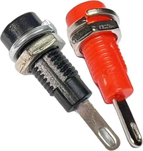 2mm Banana Socket - Red and Black, Solder-Type, Panel Mount for RC Models, 5 Pairs