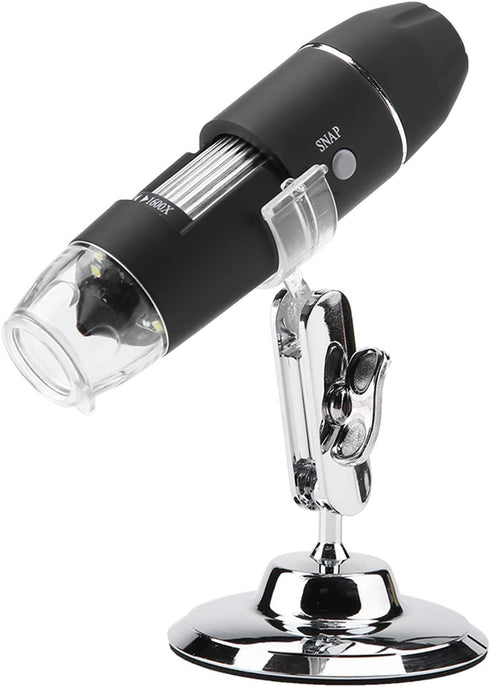 HD Digital Microscope, 50X-1600X Microscope with Stand, Handheld Electronic Microscope for Jewelry Appraisal