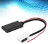 Acouto Car Radio Adapter Cable, Black Plastic 12Pin Bluetooth Module Wireless Radio Stereo Aux Cable Adapter