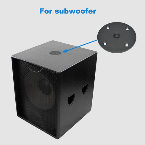 Speaker Mount Adapter with M20 Threading - 4.13"x1", Metal Speaker Stand Top Hat, 105X25mm (2 Packs Black)