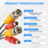 10FT Cables Direct Online Black Premade BNC Video Power Cable Extension Wire for CCTV, Security Camera, DVR