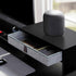 Fenge Computer Monitor Riser Stand, Adjustable Length & Angle, Drawer for 2 or 3 Monitors, Black Office Organizer
