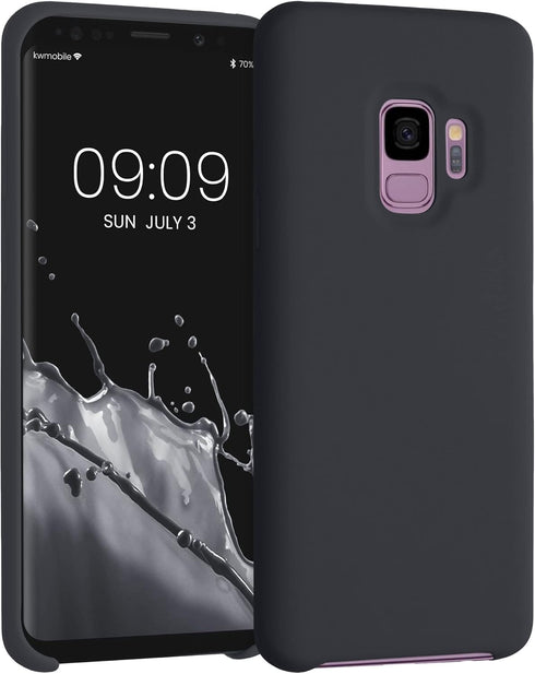 kwmobile Case for Samsung Galaxy S9, Black Matte TPU Silicone Phone Cover with Soft Finish