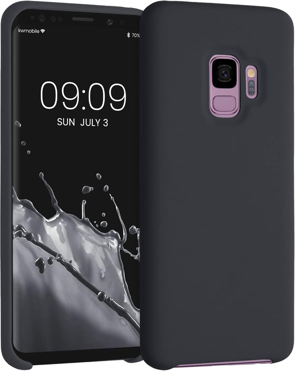 kwmobile Case for Samsung Galaxy S9, Black Matte TPU Silicone Phone Cover with Soft Finish