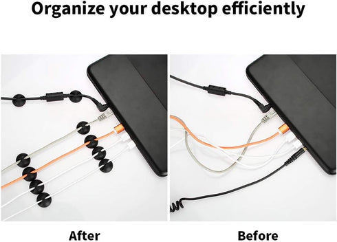 Cable Clips Cord Organizer, Tomorotec 36pcs Multipurpose Cable Holder for Desktop Management