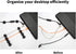 Cable Clips Cord Organizer, Tomorotec 36pcs Multipurpose Cable Holder for Desktop Management