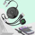 100W Retractable Multi 5-in-1 Charger Cable, USB A/Type C to Lightning, Super Fast Charging for iWatch/iPhone/iPad?4FT?