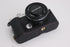 E-P7 Case, BolinUS Handmade Leather Half Camera Bag for Olympus Pen E-P7, Bottom Opening Version, Black