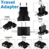 ROAD WARRIOR Universal Travel Plug Adapter Europe/UK/Australia/USA/India/China Compact Black