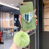 Luxurious Bling Heart-Shaped Makeup Mirror Phone Case for iPhone 11, Light Green - Stylish & Functional!