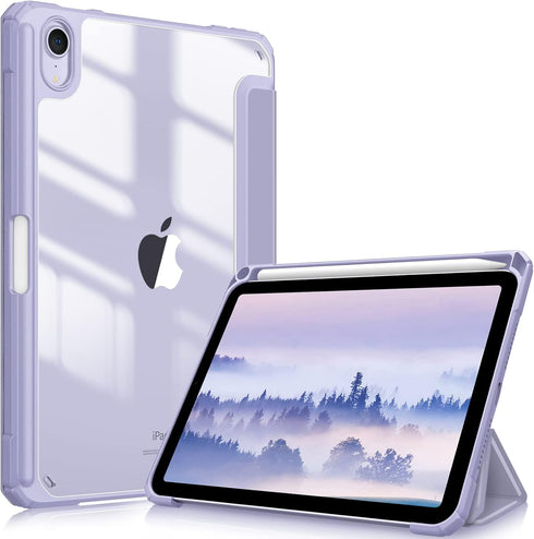 Fintie Hybrid Slim Case for iPad Mini 7 (A17 Pro, 7th Gen) 2024 / iPad Mini 6 (6th Gen) 8.3 Inch, Shockproof Cover with