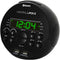 HANNLOMAX HX-129CR Alarm Clock Radio, PLL FM Radio, Bluetooth, USB Ports for Charging/MP3 Playback, 0.6" Green LED