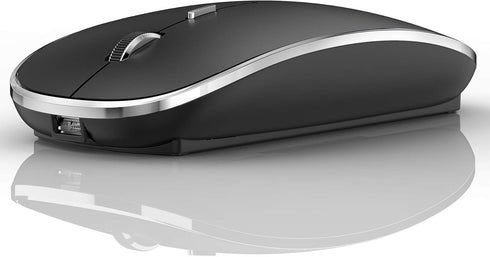 Rechargeable Bluetooth Mouse, Black, 450mAh Battery, 3 DPI Levels, Skin-Friendly