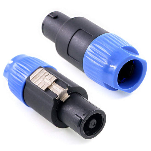 Swpeet 8 Pack Audio Speaker Plug Kit, 4 Pole Speaker Plug Twist Lock Compatible with Jack Twist Lock 4 Pole Round for