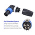 Pack of 6 NL4FRX Speakon Connector, 6 Packs 4 Pole Right Angle NL4FRX SpeakOn Plug, Free up Space Design Adapter with