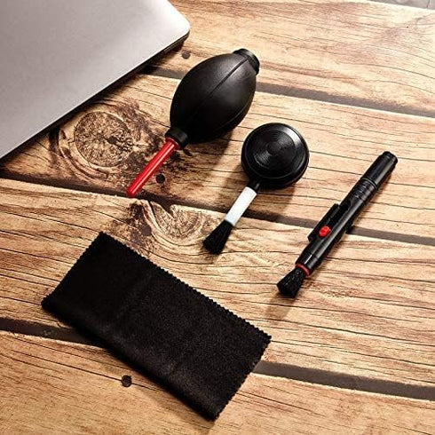 Camera Cleaning Kit with Lens Brush, Air Blaster Blower, and Cleaning Pen for SLR, Telescope, Phone, and Camera