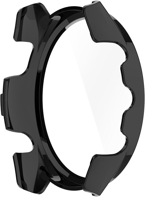 Smartwatch Full Coverage PC Protective Case with Tempered Glass for Garmin Forerunner 165/165 Music (Black)