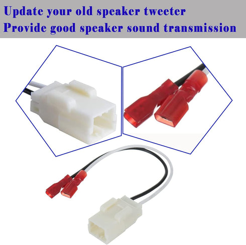 72-6514 Speaker Harness Adapter for Jeep Wrangler Chrysler Town & Country 4 Pack Front Rear Door Wiring