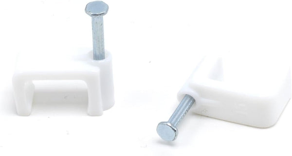 THE CIMPLE CO - Dual, Twin, or Siamese Coaxial Cable Clips, Cat6 Electrical Wire Clip, 1/2 in Nail Clip