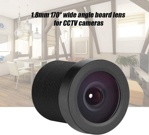 TV Lens/CCTV Len 1.8mm 170° Wide Angle Lens,1MP IR Board Lens for 1/3" & 1/4" CCD Security CCTV Camera Default