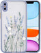 Ownest iPhone X/XS Case for Clear Flowers Pattern Frosted PC Back 3D Floral Girls Woman Soft TPU Bumper