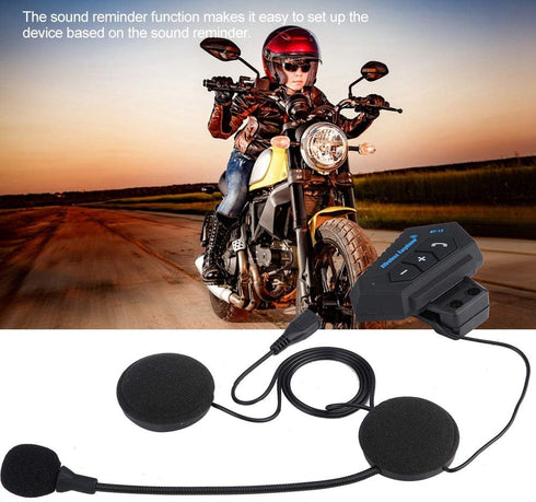 Fydun Bluetooth Motorcycle Headset, 1 Pair Bluetooth Helmet Headphone Speakers for Hands-Free Calling