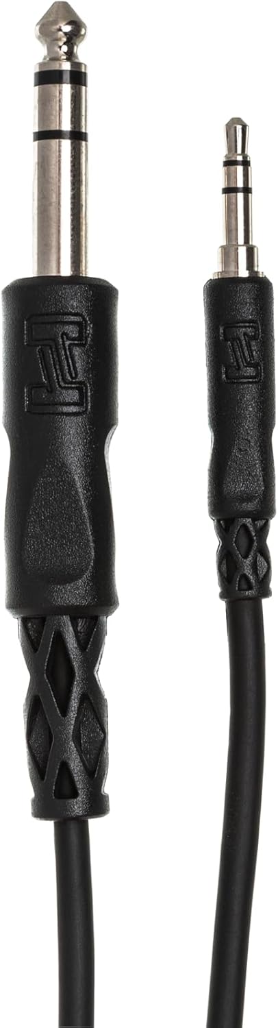 HOSA 3.5 mm to 1/4 Inch TRS-Stereo Interconnect, Acoustic Guitar Body (CMS-103)