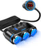 YANTU QC3.0 & PD 212W Cigarette Lighter Adapter, 3-Socket Splitter with 12V USB Outlet for Car Devices