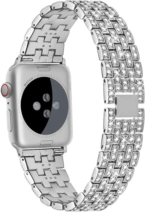 Dsytom Bing Bands, Compatible with Apple Watch Band 38mm-49mm, Jewelry Replacement Strap for iWatch Series