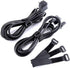 25pcs Black Reusable Fastening Cable Straps, Hook and Loop Tie Down Straps, 1" x 8"