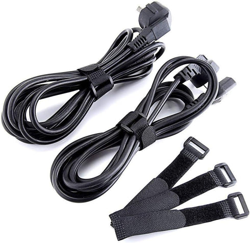 25pcs Black Reusable Fastening Cable Straps, Hook and Loop Cable Tie Down Straps (1" x 18")