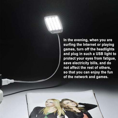 5V 28 Pilipane USB Reading Lamp, Flexible Gooseneck Mini USB LED Portable Reading Light Computer Lamp with Switch