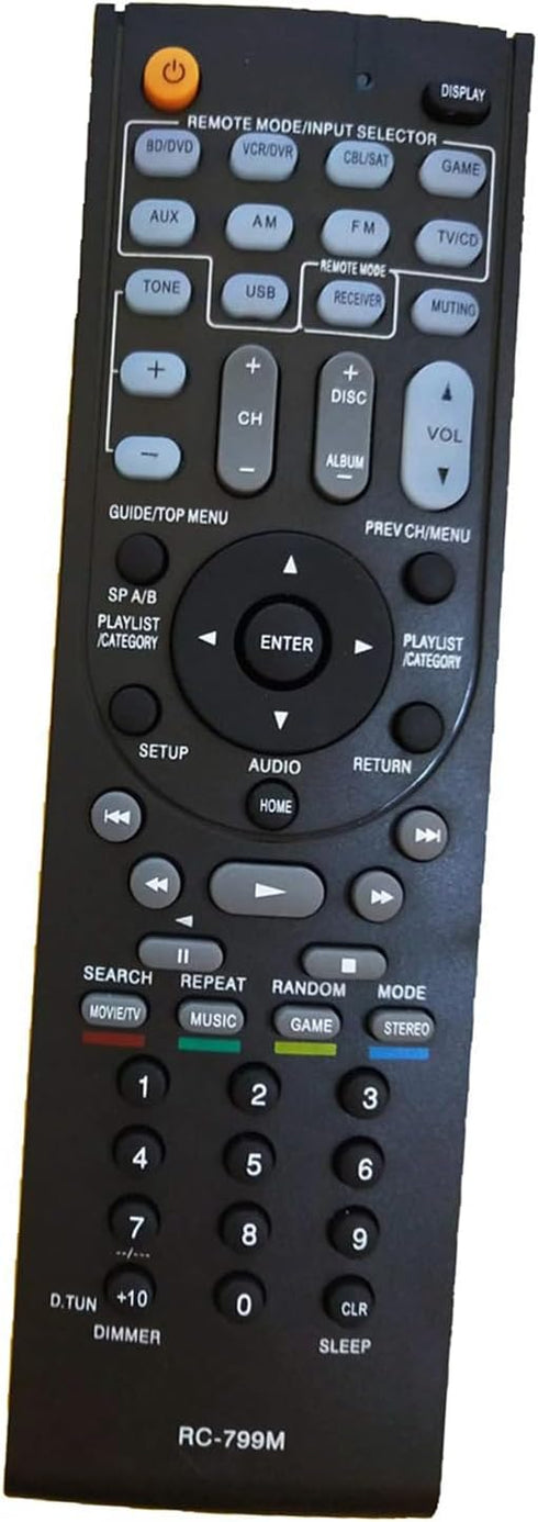 AIDITIYMI RC-799M Replacement Remote for Onkyo AV Receiver Home Theater, HT-S3500, HT-R548, HT-RC330