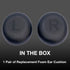 Ear Cushions Pads for Jabra Evolve2 65, Elite 45h, Evolve2 40, Bluetooth and Corded USB Headsets, Global Teck 2pk Replacement Spare Leatherette Ear Cushion (2-Pack Ear Cushions)