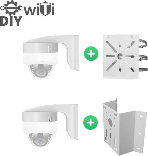 WiTi 4.7 inches Wall Mount Bracket for Dome Security Camera, Deep Base Junction Box Cable Management Mounting Case,
