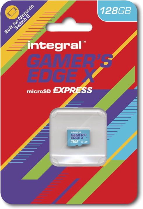 Integral 128GB 2, 890MB/s 550MB/s 4K A2, Gamer's Edge X Micro SD Express Card for Nintendo Switch up to Read, Write