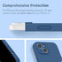 SURPHY Compatible with iPhone 13 Case with Screen Protector, Liquid Silicone Phone Case 6.1 inch, Blue Jay