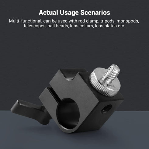 SMALLRIG 1/4" to 1/4" Male Threaded Screw Adapter, Double Head Stud for Camera Cage, Pack of 2-828