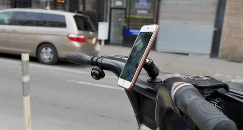 CLUTCHIT The Original Dual Magnetic Movable Phone Holder and Tablet Mount (Silver)