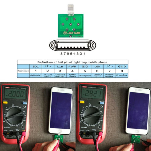 3Pcs/Set Mobile Phone Battery Power Charging Dock Flex Tester Tool for Android Type C