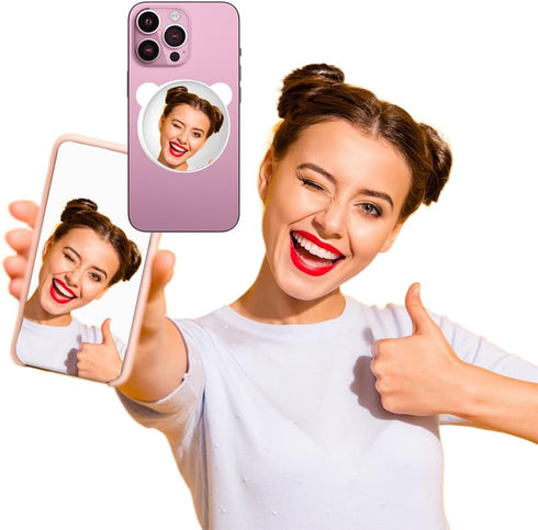 SHDIEHJFMLDH 2 Sets Magnetic Selfie Mirror for Back Camera, Compatible with Magsafe Case & All Phones, Convex Cell