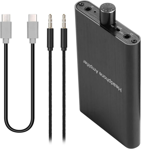 Headphone Amplifier with Bass Boost, Support 3.5mm AUX and Type-C for Mac, Phones, iPad, Xbox